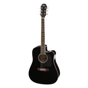 Aria AWN15CE Black Semi Acoustic Guitar 